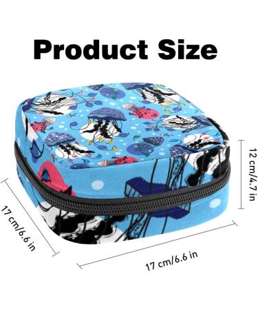 Marine Jellyfish Pattern Underwater Sanitary Napkin Storage Bags for Women & Teen Girls - Menstrual Cup Holder with Silent Insert - Colorful & Durable - Buy Online on GoSupps.com