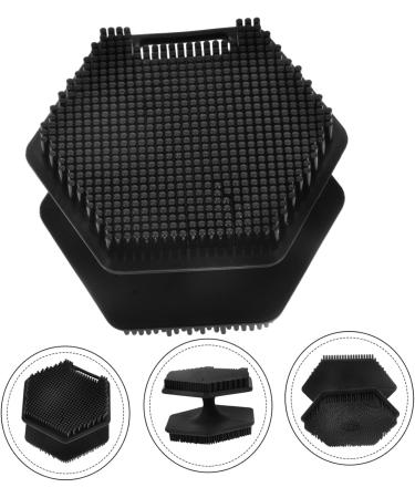 SOESFOUFU Face Brush Face Cleansing Brush Face Exfoliator Facial Cleansing Brush Exfoliator Face Scrub Facial Cleansing Brush for Blackhead Double Sided Silica Gel Scrubber 6.50X6.50X4.00CM Black - Buy Online on GoSupps.com