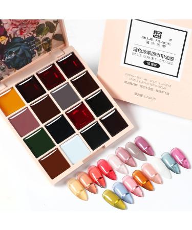 16 Colors Gel Nail Polish Set - Bright Jelly UV LED Nail Art Kit for Salon or DIY at Home - Perfect Gift for Women - Buy Online on GoSupps.com