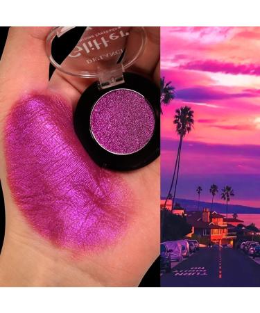 Purple Glitter Eyeshadow Highly Pigmented Sparkling Metallic Eyeshadow Long Lasting Bright Duochrome Eye Shadow Rose Pink Purple Holographic Eyeshadow Single for Women 100% Vegan Talc Free Rose Purple #2i - Buy Online on GoSupps.com
