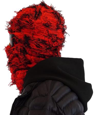 GCBALACLAVA Distressed Balaclava Ski Mask - Premium Winter Beanie Cap (Red Storm) - Buy Online on GoSupps.com