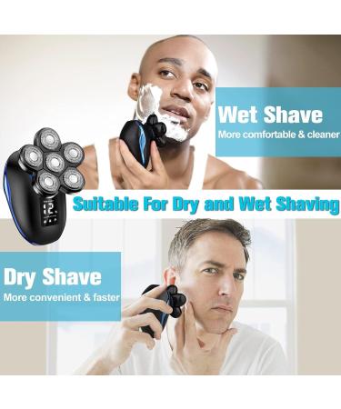 6D Electric Shaver for Bald Heads | Waterproof Cordless Grooming Kit | Men's Rotary Shaving Razor - Buy Online on GoSupps.com