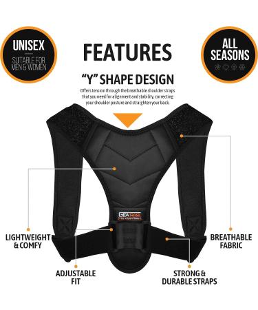 Bodywellness Posture Corrector for Men and Women - Adjustable Upper Back Brace for Clavicle Support, Pain Relief from Neck, Back, and Shoulder - Wear Under Clothes (Regular) - Buy Online on GoSupps.com