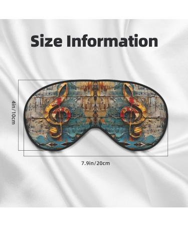 Music Notes Print Eye Mask | Adjustable Blackout Sleeping Mask for Men & Women | Sleep Aid Eye Masks - Buy Online on GoSupps.com