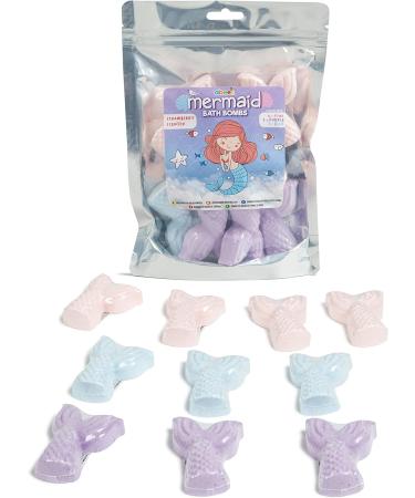 Abeec Mermaid Bath Bombs Set - 10 Pink, Purple, and Blue Fizzy Bubble Bath Bombs for Kids - Perfect Children's Gifts - Buy Online on GoSupps.com
