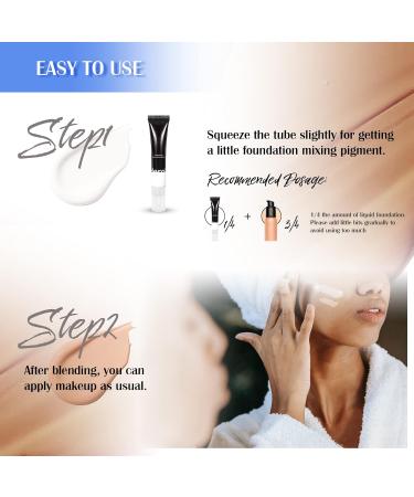  Prreal Liquid foundation pigment blending foundation for customized shade sweat-resistant long-lasting Silky Smooth Liquid light and easy to blend with foundation 0.68 oz (white) - Buy Online on GoSupps.com