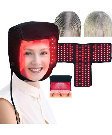 Near Infrared Growth Therapy Cap, Hair Growth Cap, 215 Units LED 660nm & 850nm, 5-Speed ??Adjustment + Timing, Easy to Use, Carry When