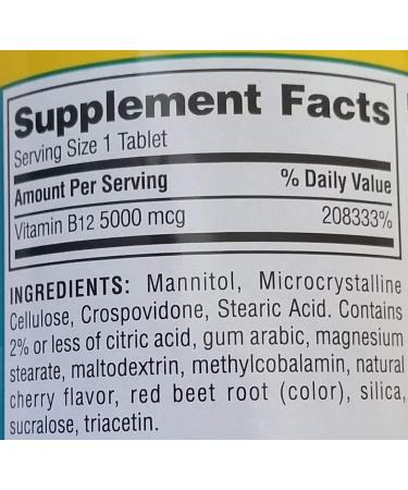 Member's Mark High Potency Methylcobalamin B-12 5000mcg Tablets - 300 Tablets - Buy Online on GoSupps.com