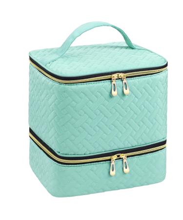 Trousse de rangement pour ongles trousse de transport de vernis ongles trousse de toilette 2 couches pour fournitures d'ongles | Organisateur multifonctionnel d'approvisionnements