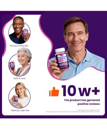 Magnesium Complex Gummies Ashwagandha Zinc Vitamin D3 L-Theanine Sugar Free 10-in-1 Magnesium with Glycinate Citrate Malate for Sleep Muscle & Immune Support 60-Day Supply (Mixed Berry) - Buy Online on GoSupps.com