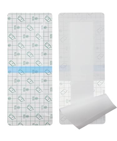 Waterproof Wound Adhesive Bandage Shower Cover Island Dressing Bordered Gauze with Non-Stick Pad for Knee Hip Replacement Arm Leg Incision Post Back Abdomen Sacrum Disc Spinal Surgery 4x10 25 Pack 4x10 Inch (Pack of 25...