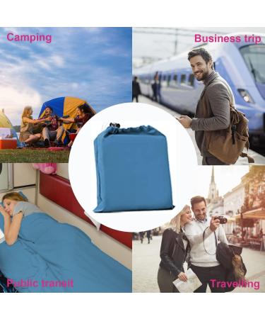 Sleeping Bag Liner Portable Travel Camping Sheets Lightweight and Compact Sleeping Sack Sheets for Adults Comfortable Liners for Traveling Hotel Camping Picnic Hostels Backpacking Blue 82.7x45'' - Buy Online on GoSupps.com