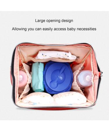 Shanrya Waterproof Multifunction Mummy Backpack - Large Capacity Outdoor Wrapping Bag with 2 Hanging Straps - Pink & Orange - Buy Online on GoSupps.com