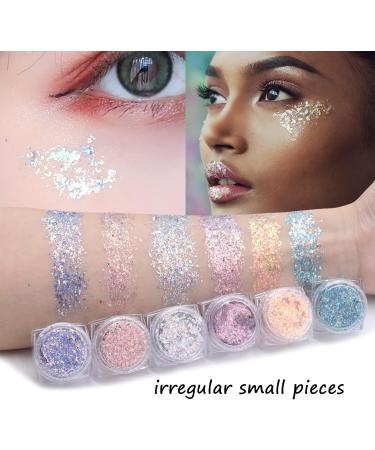 6 Colors Body Glitter Face Hair & Sequin Makeup for Festivals Parties & Clubs | International Shipping - Buy Online on GoSupps.com