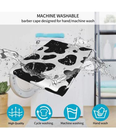 Buy Professional Haircut Cape | Blue Elephants & Cow Print Hairdressing Apron Adjustable Snap Closure - Buy Online on GoSupps.com