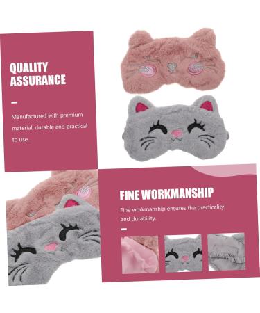 FOMIYES 4 Pcs Adjustable Satin Sleep Masks - Cute Animal Eye Blindfolds for Kids - Plush Bunny Design for Comfortable Sleep - Buy Online on GoSupps.com