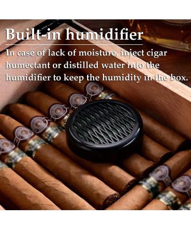 Cigar Boxs Humidors Cigar Humidor Fine Clear Glass Top with Hygrometer Cigar Desktop Box Cecigar Box Men's Cigars Case - Buy Online on GoSupps.com