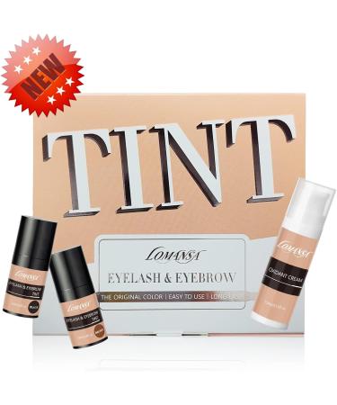 Lomansa Lash Tint Black and Brown Eyelash Dye Eyebrow Tint Instant Cream Hair Eyebrows Eyelashes Tinting Natural-Looking Effects with All Tools Black Brown - Buy Online on GoSupps.com