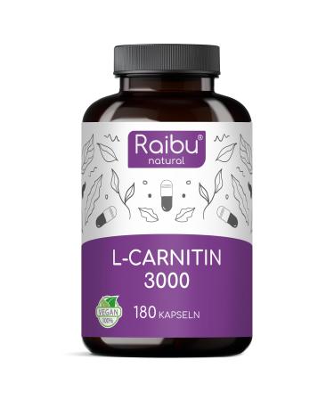 L -Carnitin 3000-180 capsules high - 3000 mg l carnitine per day - vegan premium quality - vegan & laboratory test - pure L -carnitine target