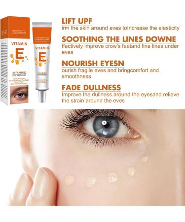 Vitamin E Eye Serum Eye Creams Eye Cream Anti-Aging Under Eye Cream for Dark Circles Puffy Eyes Moisturising Eye Cream Prevents Under Eye Bags Fatigue for Wrinkles and Fine Lines - Buy Online on GoSupps.com