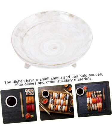 ABOOFAN 1pc Sauce Plate Kitchen Tableware Tea Bag Holder Dish Ceramic Storage Plate Seasoning Plate Ceramic Pasta Bowls Sauce Dipping Bowls Dishes Household Ceramics White Tray - Buy Online on GoSupps.com