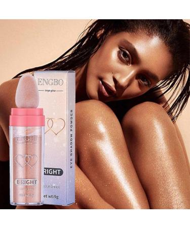 Body Powder Stick | Fairy Highlight Patting Powder Highlighter | Three-Dimensional 9g Body Shimmer High Gloss Natural Face Powder Makeup Face er Rowces 03#bronze - Buy Online on GoSupps.com