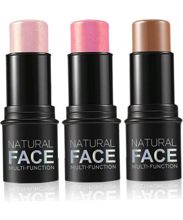 Pastoralist Contour Stick 3 Pcs Set 3 Colors Waterproof Long Lasting Blush Stick Natural Finish MultiPurpose Highlighter for Cheeks Lips All Skin Contour Kit - Buy Online on GoSupps.com