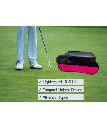 Getfitsoo Golf Shoe Bag | Ventilated Travel Bags for Men & Women | Outdoor Zippering Sports Shoe Storage - Rose - Buy Online on GoSupps.com