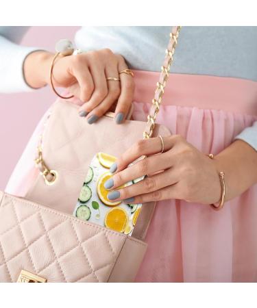 Travel Lipstick Organizer Case | Portable Makeup Bag with Mirror | Orange Fruit Sliced Pattern | Stylish & Functional Storage for Cosmetics - Buy Online on GoSupps.com