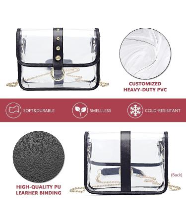 KUI WAN Clear Stadium Approved Crossbody Bag for Women - Black - Buy Online on GoSupps.com