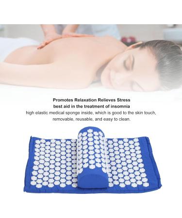 Acupressure Mat & Pillow Set | Royal Blue | Elastic Medical Sponge for Pain Relief & Muscle Relaxation | Easy to Clean - Buy Online on GoSupps.com