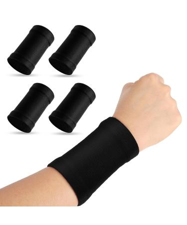Optimize Wrist Compression Sleeve - 2 Pairs Soft Elastic Brace for Arthritis Pain Relief - Sport Support Wraps for Men & Women - Ideal for Gym Typing Golf & Volleyball (Black - Buy Online on GoSupps.com