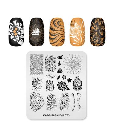 Kads FA064 Nail Art Stamping Plate Fashion Series Nail Stamping Plate Template Image Plate Nail Art DIY Decoration Tool (FA073)