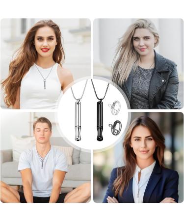 DMNQ 4-Piece Breathing Half Chain Set | Smoke Cessation Aids - 2PC Spinning Ring & 2PC Smoke Chains | Anxiety Relief & Relaxation Tools (Steel Color Black) - Buy Online on GoSupps.com