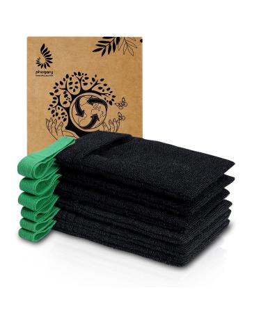 Phogary 6 pieces of exfoliate soap bag for showering soap bags nylon for solid soap premium soap network soap bag for the peeling soap pocket - quickly drying mold -resistant (black)