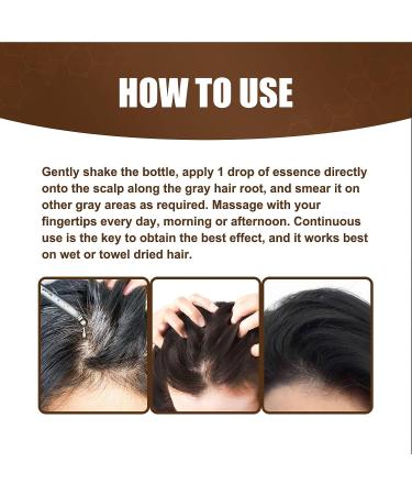 DARKA Anti-Greying Hair Serum - Organic Ganoderma Nutrient Grey Reverse Essence - Natural Hair Darkening Serum (3PCS) - Buy Online on GoSupps.com
