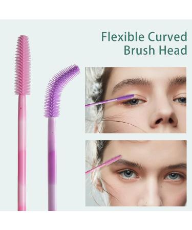 100pcs Disposable Eyelash Extension Kits - Silicone Brushes & Applicator Wands in Pink & Purple | Best Makeup Tools for Eyelash Extensions - Buy Online on GoSupps.com