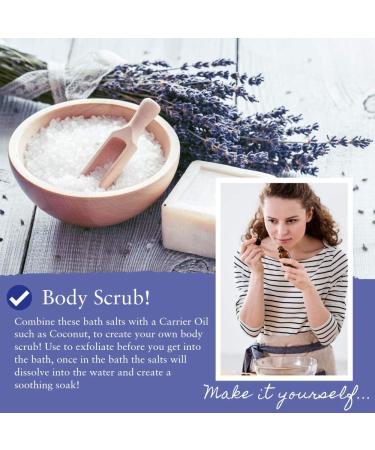 Absolute Aromas Lavender Epsom Bath Salts 300g - Infused with French Lavender Essential Oil - Soothe Skin & Calm Senses - Buy Online on GoSupps.com