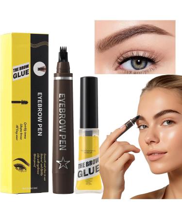  Naqqios Microblading Eyebrow Pencil - Smudge and sweat resistant microblading eyebrow pencil | Liquid eyebrow makeup pencil with 4-point fork and gel - Buy Online on GoSupps.com