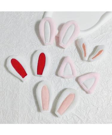 MCAORI 5pairs Rabbit/Cat Ear Shape Appliques DIY Hair Clip Keychains Gloves Clothes Sewing Materials Patches Hair Accessories - Buy Online on GoSupps.com