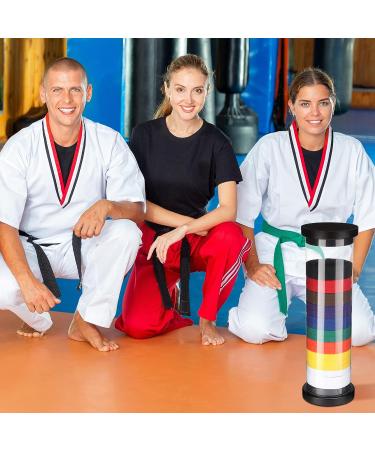 Chunful Karate Belt Display Rack - Wooden Base Acrylic Holder for 10 Belts - Martial Arts Taekwondo Gift - Buy Online on GoSupps.com