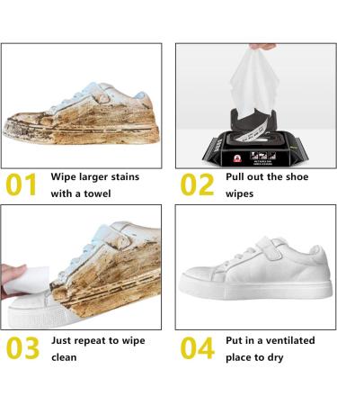 60 Pcs Shoe Wipes Sports&Leather Shoe Shine Wipes Surfactan Sneaker Cleaning Wipes for Remove Dirt Stains Trainer Cleaning Kit for Car Travelling Home - Buy Online on GoSupps.com