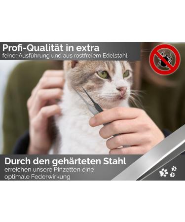 Professional Tick Tweezers - Efficient Tick Remover & Gripper (11.9 cm) for Safe & Easy Removal | International Shipping Available - Buy Online on GoSupps.com