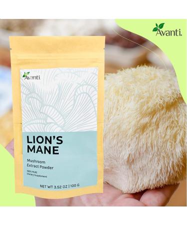 100% Lion's Mane Mushroom Extract Powder - Pure & Additive-Free - 3.52 Oz - Buy Online on GoSupps.com