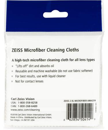 Zeiss JUMBO SIZE Microfiber Lens Cleaning Cloth - Pack of 2 - Buy Online on GoSupps.com