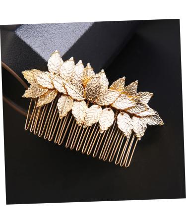 ABOOFAN Hair Comb Leaves Vintage Hair Side Combs Golden Bridal Side Comb Styling Head Flower Girl Headband Bridal Hair Accessories Headbands for Girls Hair up Alloy Manual Bridesmaid - Buy Online on GoSupps.com