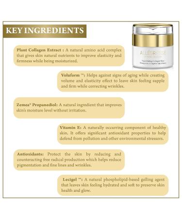 ALL GRESSE 24K Gold Collagen Face Mask - Deep Hydration & Anti-Aging - Natural Oils & Antioxidants - 1.7 oz - International Shipping Available - Buy Online on GoSupps.com