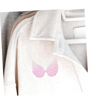 Operitacx 12pcs Miniature Angels Wings Shiny Angel Wing Jeans Embroidered Crown 3d Cloth Pink Heart-shaped Pink 9.00X6.00X0.10CM - Buy Online on GoSupps.com