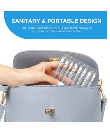 Mebak Sterile Saline Piercing Aftercare Swabs - 100pcs - Effective Cleaner for Ear, Nose, Belly, and Body Piercings - Buy Online on GoSupps.com