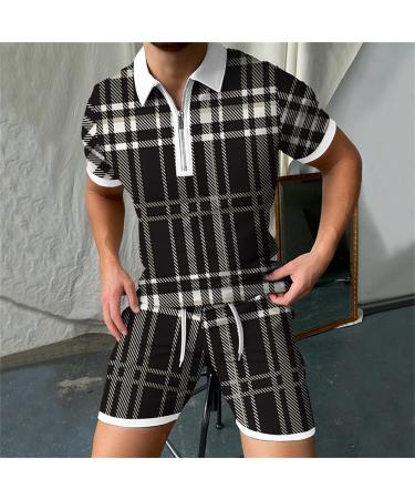 Men's Vintage Printed Summer Tracksuit Set - White, 3XL - Buy Online on GoSupps.com